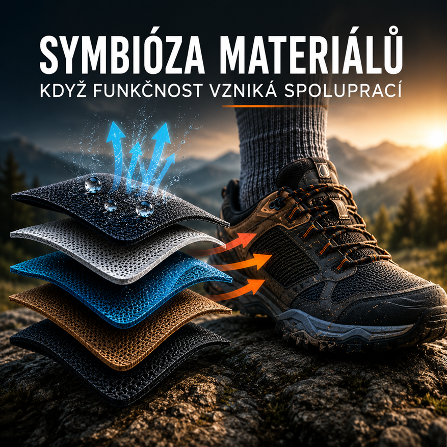 Symbióza materiálů: Proč funkční vybavení není jen o jednom materiálu