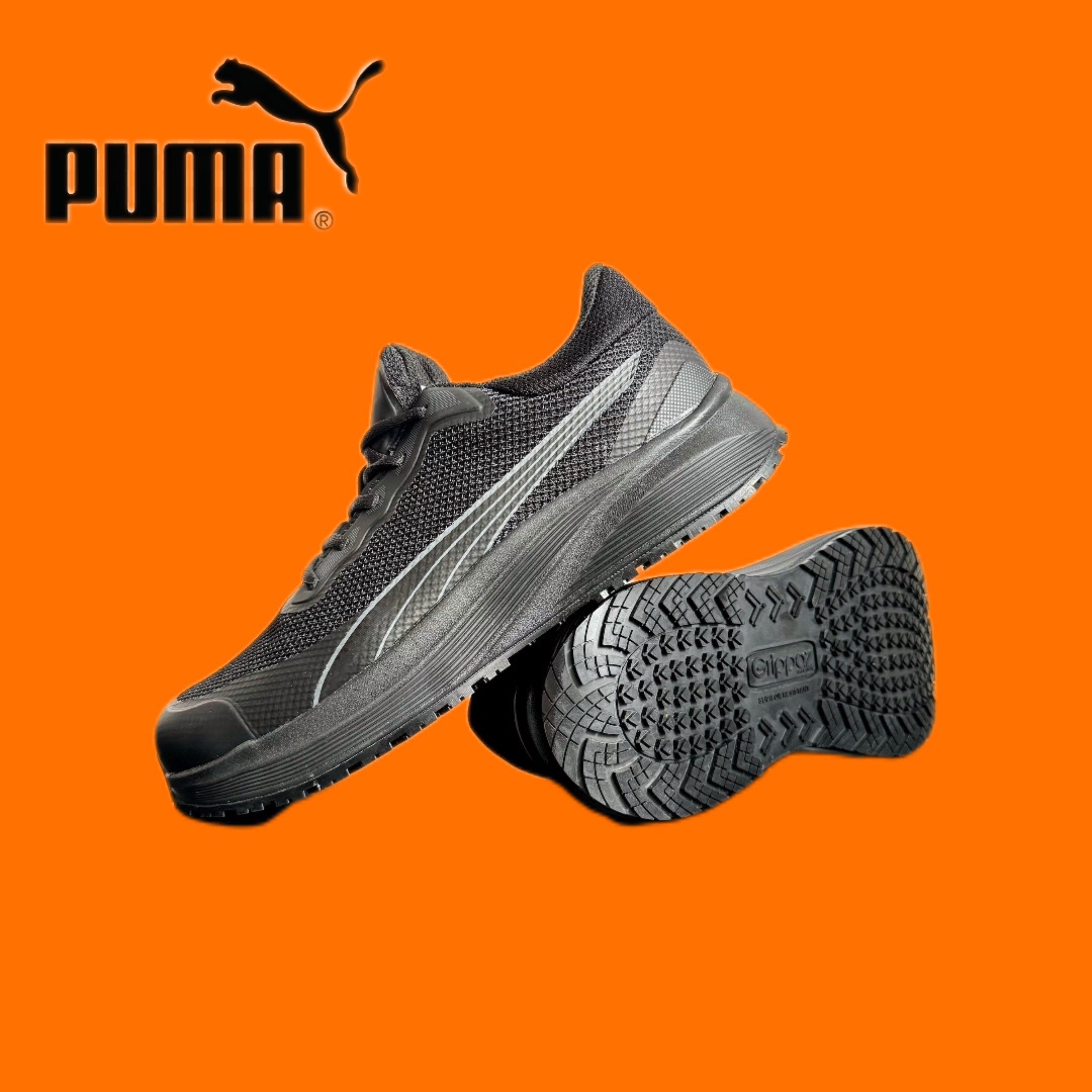 Dvojice testovaných modelů pracovní obuvi PUMA