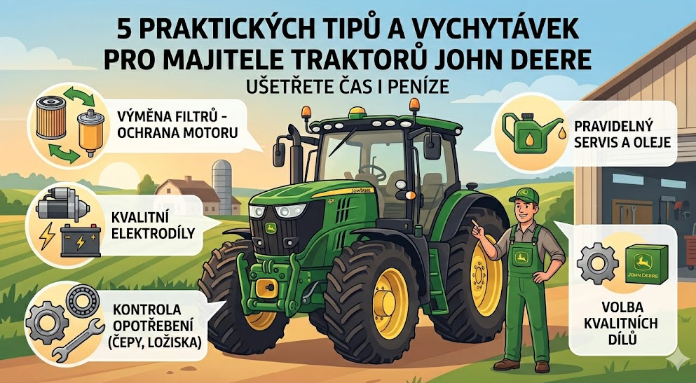 5 praktických tipů a vychytávek pro majitele traktorů John Deere