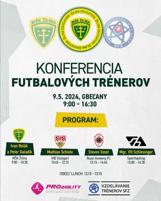 ⚽ Po roku Vás opäť pozývame v spolupráci s MŠK Žilina na TOP Konferenciu futbalových trénerov! ◾ Do Žiliny sa prídu...