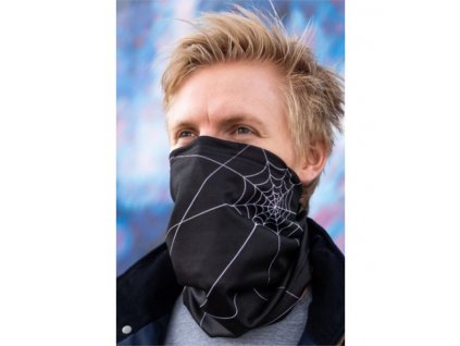 Antivirový šátek nanoSPACE - černý - vyměnitelný nosní klip