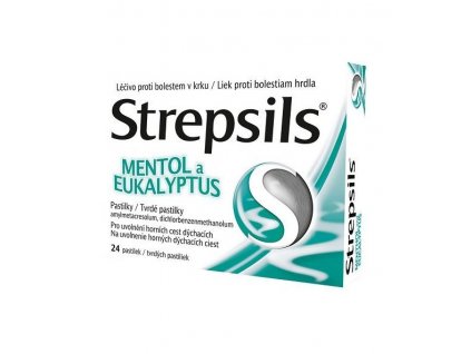 Strepsils Mentol a Eukalyptus 24 pastilek