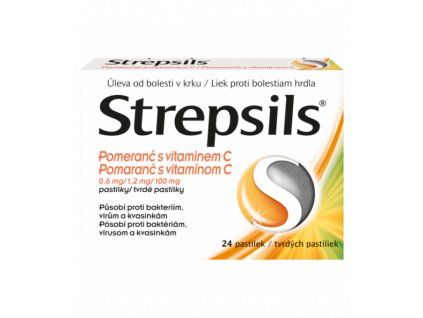 Strepsils Pomeranč s vitaminem C 24 pastilek