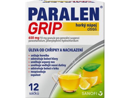 Paralen Grip Horký nápoj Citron 12 sáčků