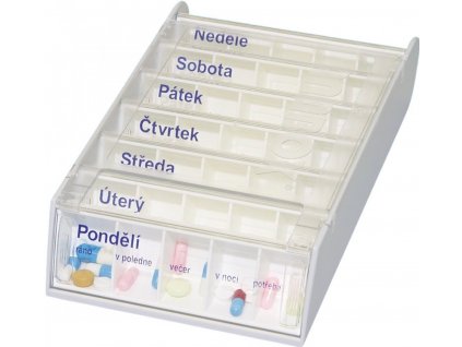 ANABOX Týdenní dávkovač na léky 5x7 denně bílý