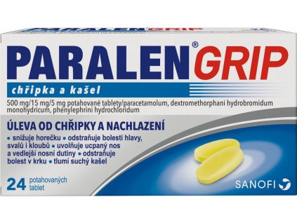 Paralen Grip chřipka a kašel potahované tablety 24 ks