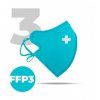 Nano respirátor FFP3 modrý (3ks/bal)
