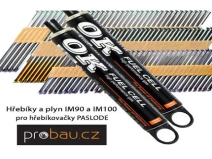 Hřebíky do Paslode IM90, IM100, IM90i, IM100i s plynem