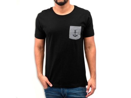 t shirt unisex black basic pocket1