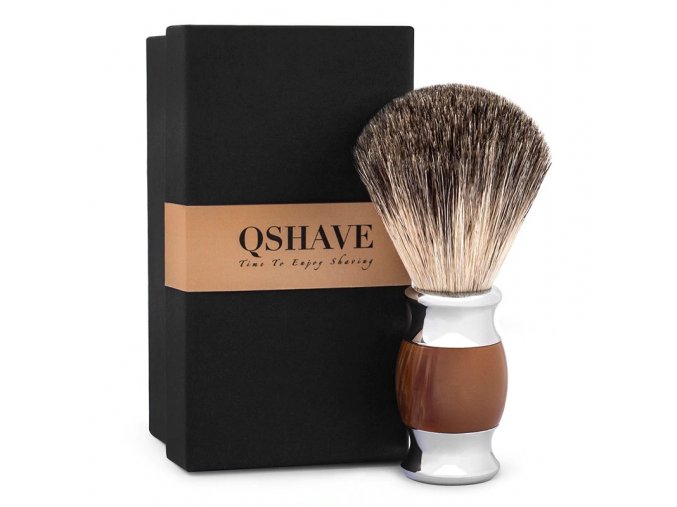 Qshave Shaving Brush silver1