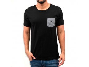 t shirt unisex black basic pocket1