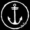 t shirt woman black anchor logo5