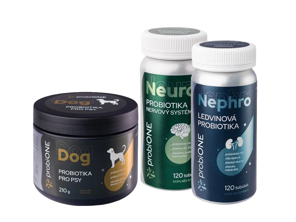 Balíček probiotik - probiONE Nephro + Neuro + Dog