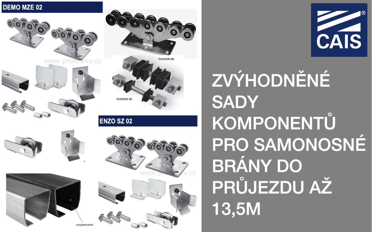 sady komponentů pro brany