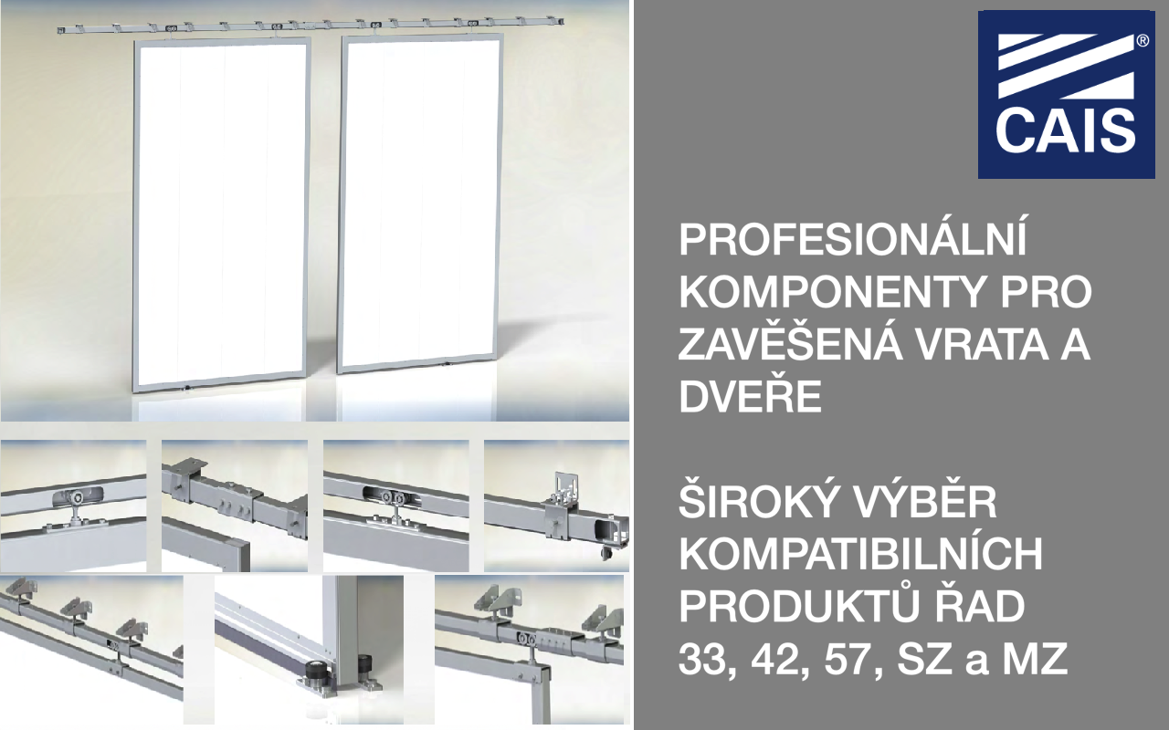 KOMPONENTY PRO ZAVĚŠENÁ VRATA