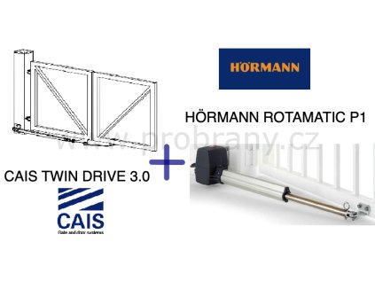 SADA SYSTÉMU PRO SKLÁDACÍ JEDNOKŘÍDLOU BRÁNU A POHONU HÖRMANN ROTAMATIC P1