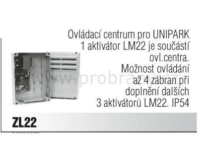 CAME ZL22 ovládací centrum pro UNIPARK