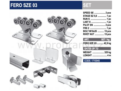 CAIS KIT FERO SZE 03 sada pro samonosnou bránu do 4m průjezdu