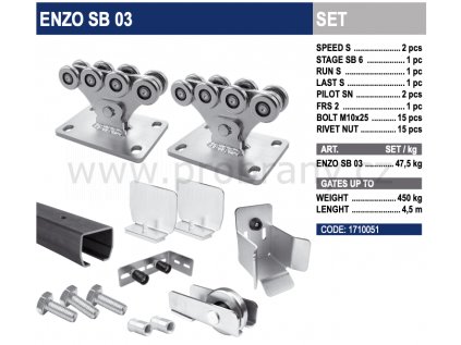 CAIS KIT ENZO SB 03 sada pro samonosnou bránu do 4,5m průjezdu