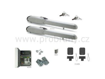 NICE WINGO 3524 sada pro křídlová vrata do průjezdu 7m, 2x pohon 24V, 85W, 1500N, 1x MC424, 1x SMXI, 2x Flo2R-S, 1x BF