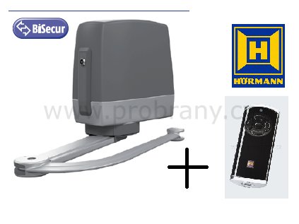 HÖRMANN VERSAMATIC 1 BISECUR POHON PRO JEDNOKŘÍDLOU BRÁNU DO 2M PRŮJEZDU, DÁLKOVÝ OVLADAČ HS5 BS