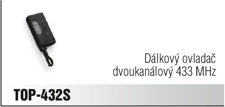 CAME TOP 432 S dálkový ovladač dvoukanálový, frekvence 433 Mhz