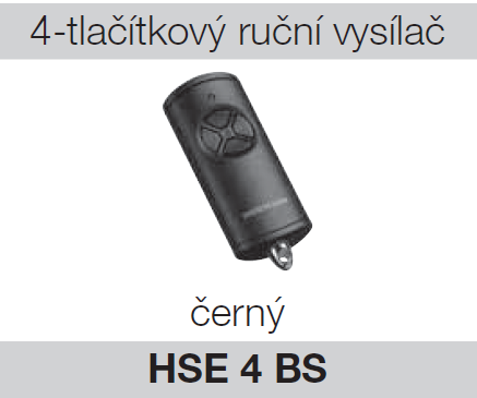 Hörmann HSE 4 BS černý plast dálkový ovladač pohonu brány a vrat