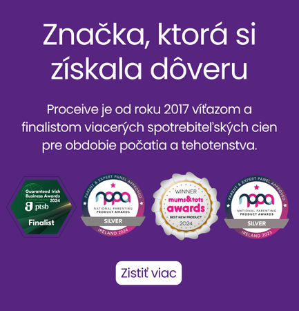 Proceive – vedecky formulované doplnky pre obdobie počatia a tehotenstva, víťaz a finalista viacerých spotrebiteľských ocenení.
