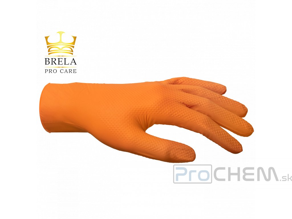 BRELA PRO CARE CDC GRIP ORANGE - Jednorázové nitrilové rukavice