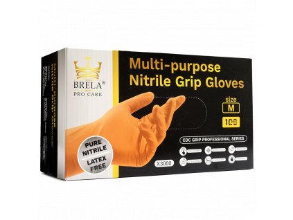 BRELA PRO CARE CDC GRIP ORANGE 100ks - Jednorázové nitrilové rukavice