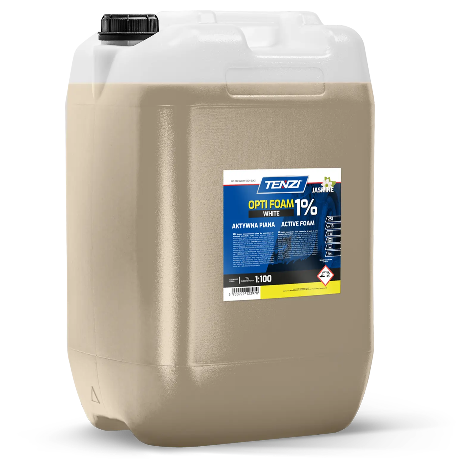 TENZI Opti Foam White 1% Jasmin – aktívna pena pre osobné a nákladné vozidlá