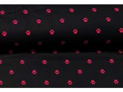 Neon růžové pacičky na černé