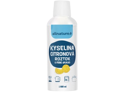 allnature kyselina citronova roztok 1000 ml (1)