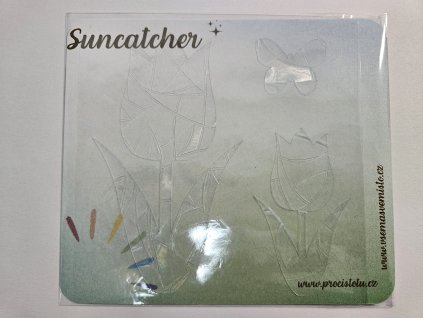 Suncatcher Tulipány s motýlkem