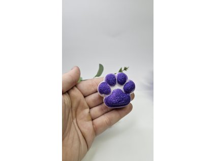 SQUISHY tlapička bílá s fialovou