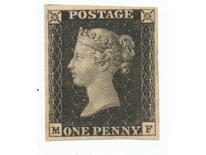 GB 1840 Penny Black, PP 6, mint, atest Brandon, SG 13500 GBP front