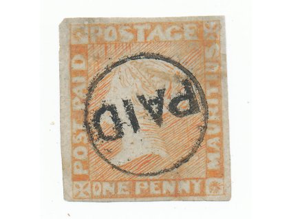 Mauritius 1848 49, Post Paid, SG 11, dull vermillion, intermediate impression, canceled PAID, SG 3000 plus 20 percent GBP