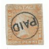 Mauritius 1848 49, Post Paid, SG 11, dull vermillion, intermediate impression, canceled PAID, SG 3000 plus 20 percent GBP