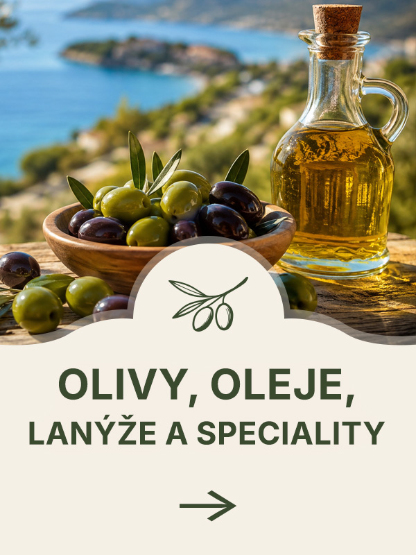 Olivy, oleje, lanýže a speciality