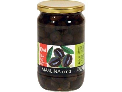 Černé olivy s peckou 700g
