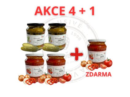 Akce 4 + 1 Okurky a lečo z Vraňan (1 lečo zdarma)