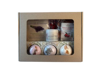 Dárkový balíček pro ženu - koupele, bonbóny & přírodní péče