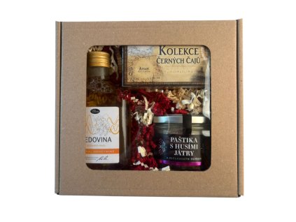 Dárkový balíček pro muže – Medovina, Černý čaj & Husí paštika