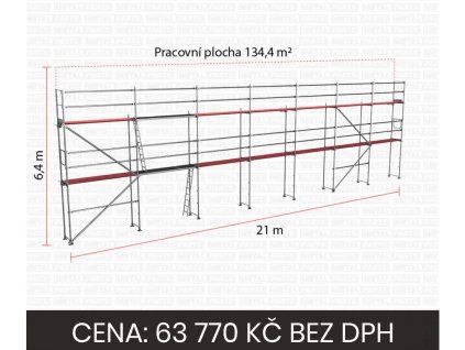 Kompletní sestava lešení Plettac PD70 - 134,4 m