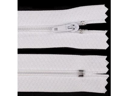 Spirálový zip 3 mm, pinlock Bílá