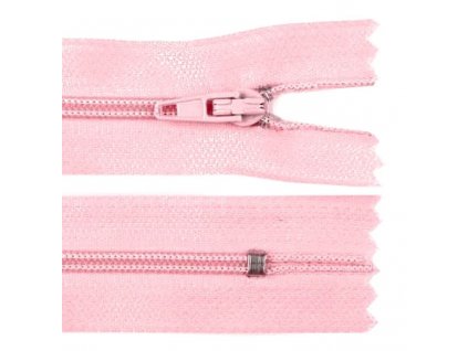 Spirálový zip 3 mm, pinlock Světle růžová