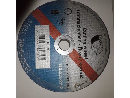 Řezný kotouč na kov a nerez 180x2,5 TARGET Tools
