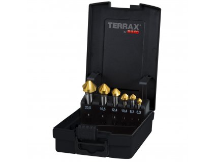 Sada záhlubníků do kovu 6,3-20,5 mm HSS-Tin Terrax 6 dílů - RUA102152TRO