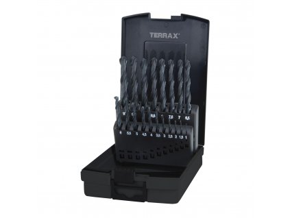 Sada vrtáků do kovu Terrax HSS-R 19 dílů | 1-10 mm, plastový box - RUA205210RO