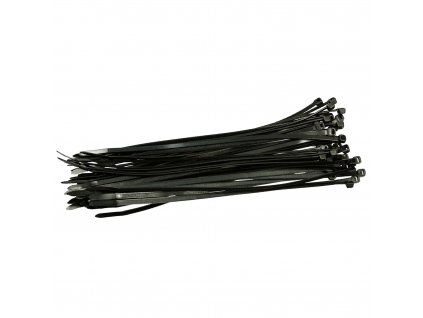 Vázací pásky nylonové černé | 500x7,6 mm, 1bal/50ks - XT925076